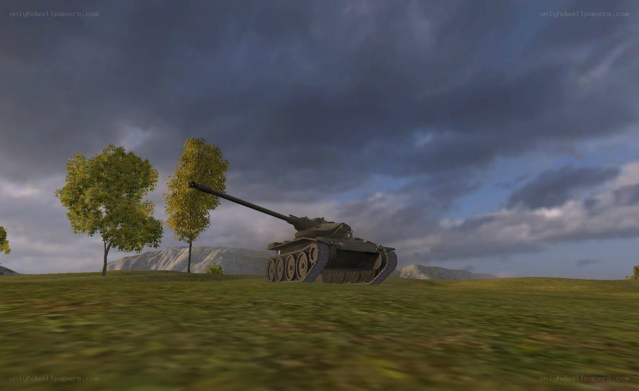 tank on a grassy field