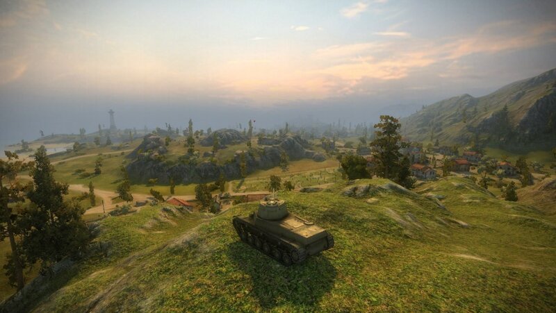 Tank on a Grassy Hill — Green