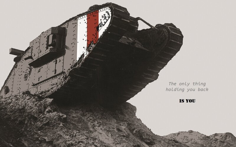 Tank on a Hill — Black, Dramatic