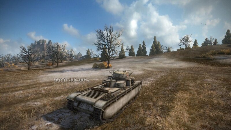 Tank on a Hillside — Brown, Dramatic