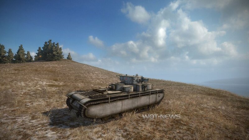 Tank on a Hillside — Brown