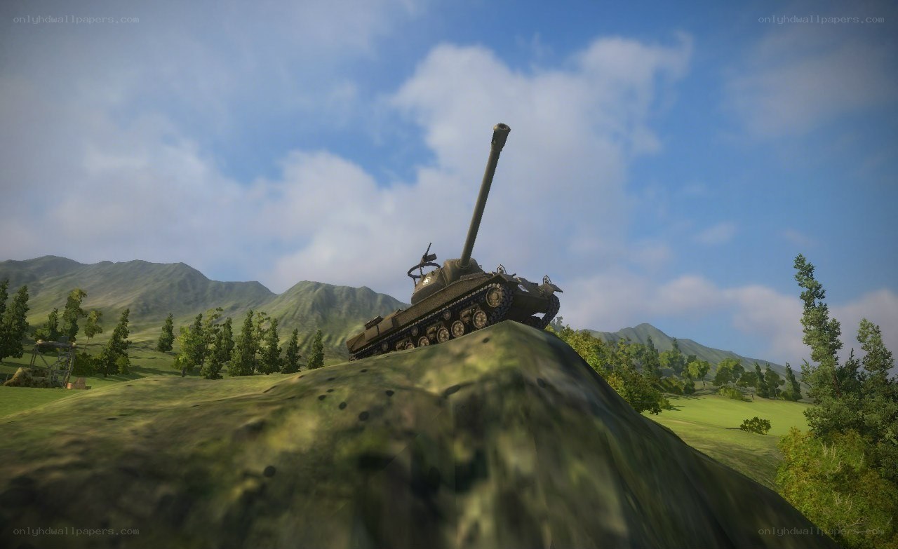 Tank on a hilltop