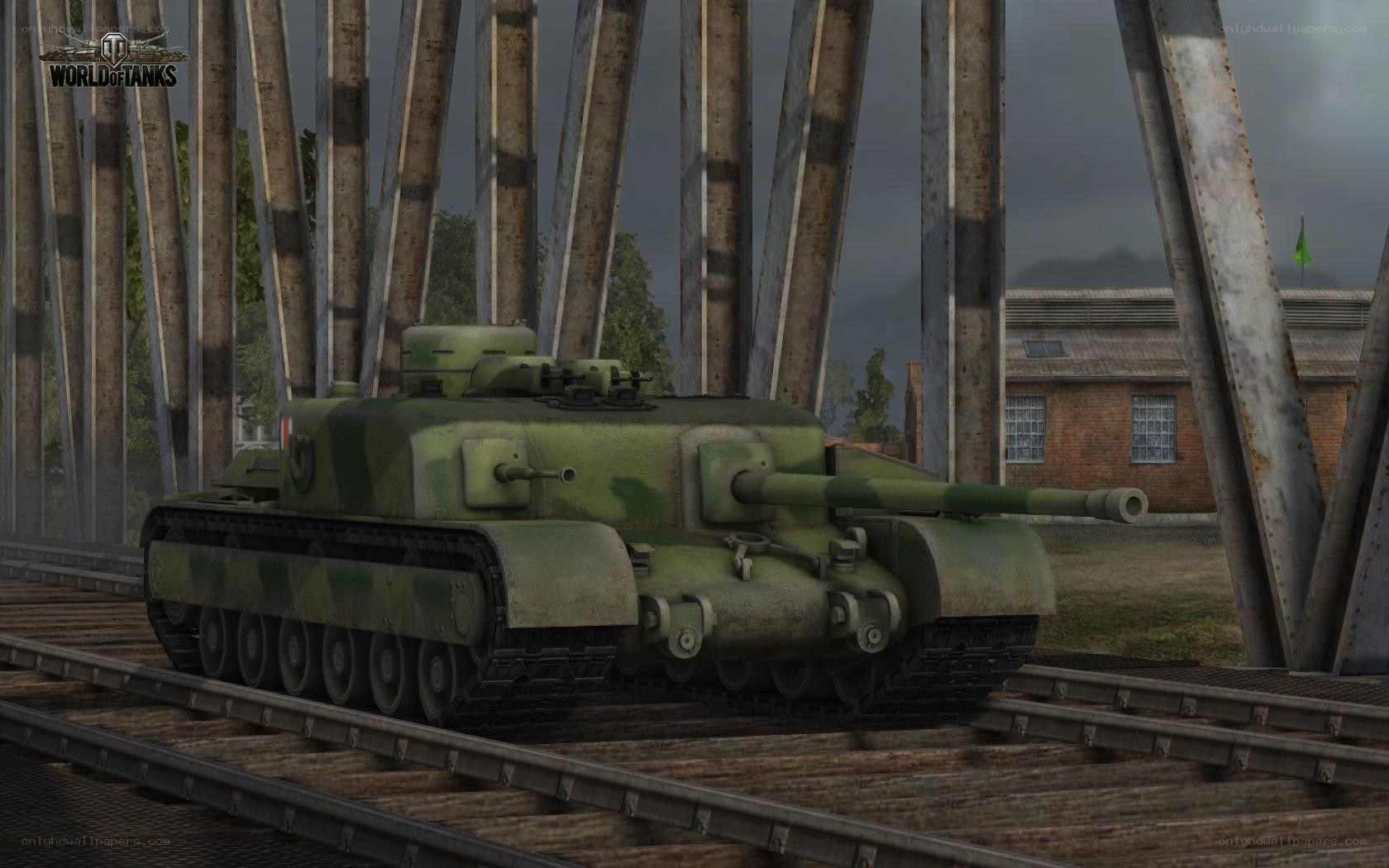 Tank on a railway bridge