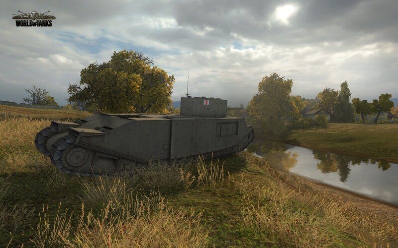 Tank on a Riverbank