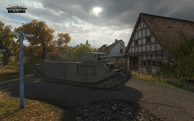 Tank on a Road — Gray