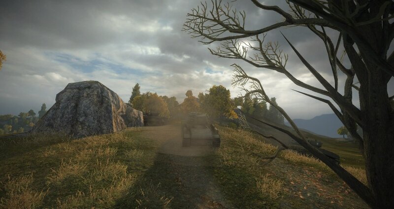 Tank on a rural path