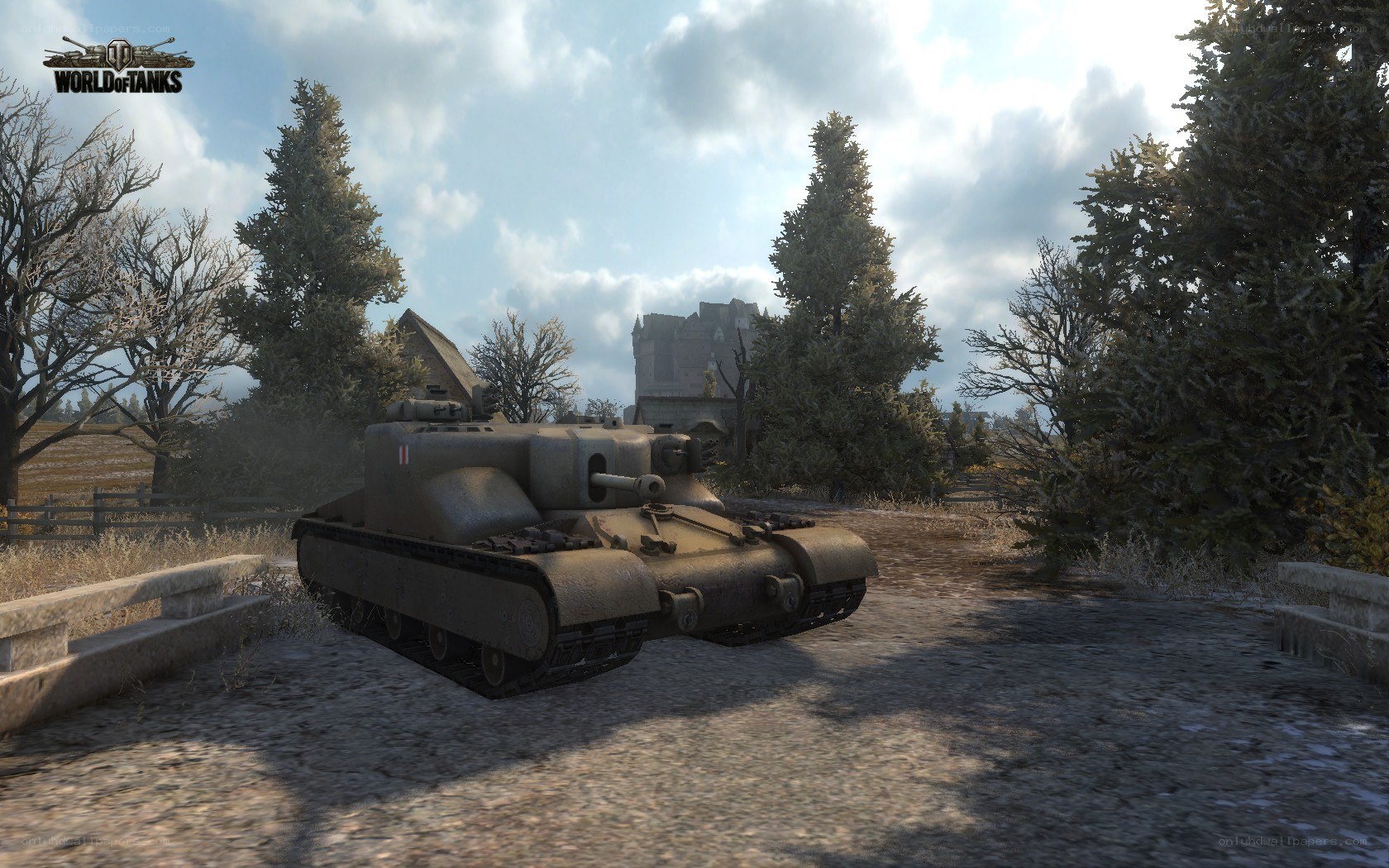 Tank on a rural road