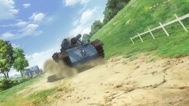 Tank on Dirt Path