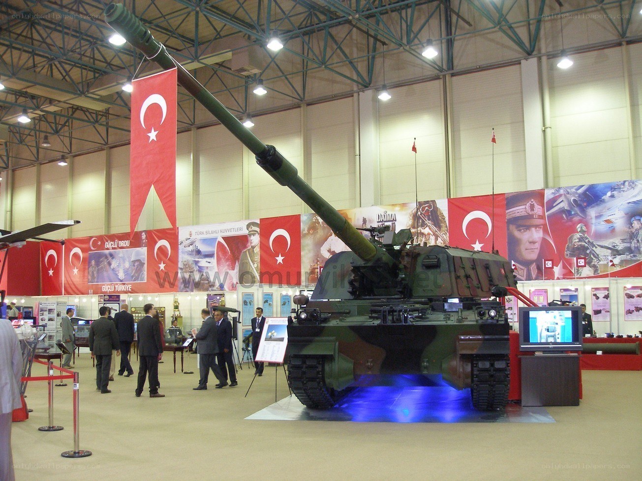 Tank on display at exhibition