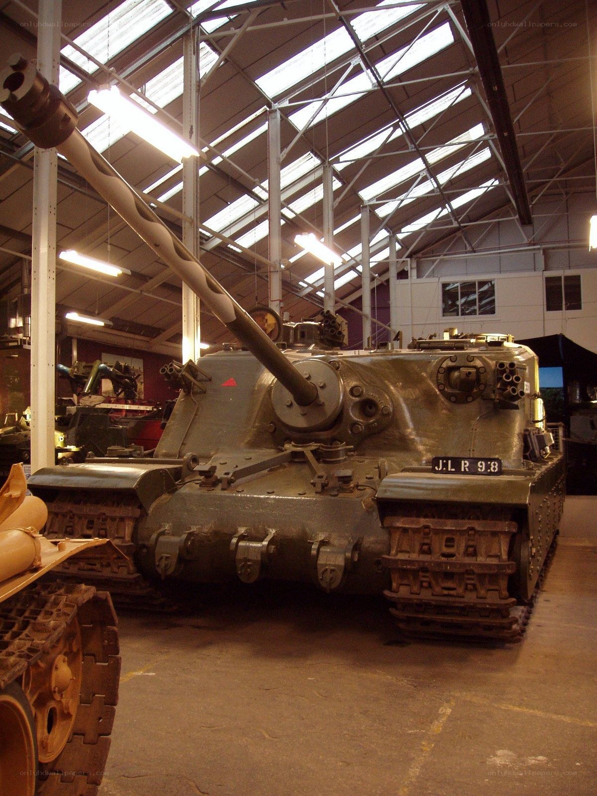 Tank on display in museum