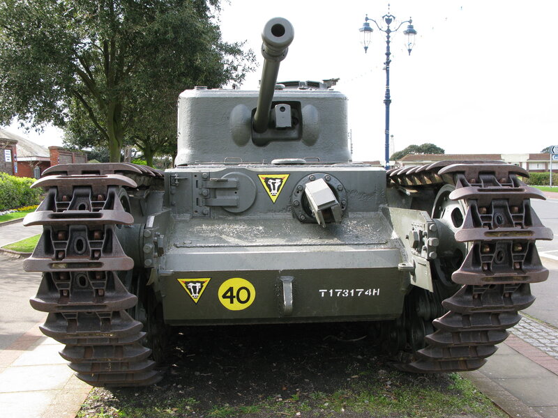 tank on display in town