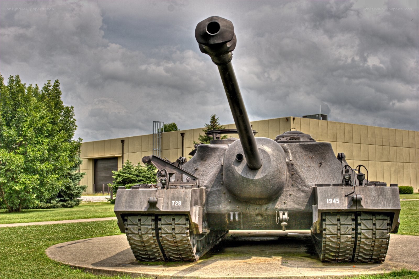 Tank on display outdoors