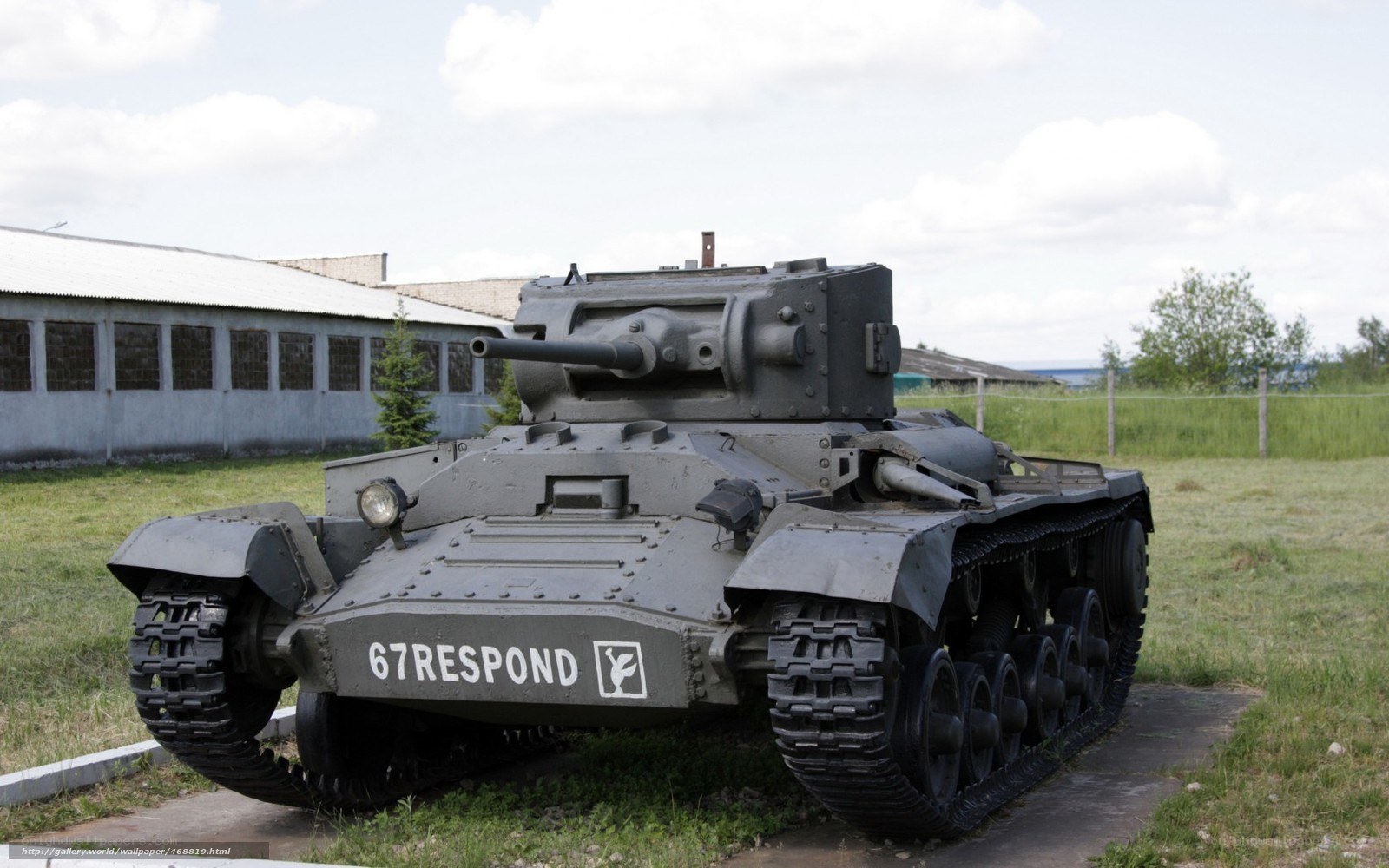 Tank on display outdoors