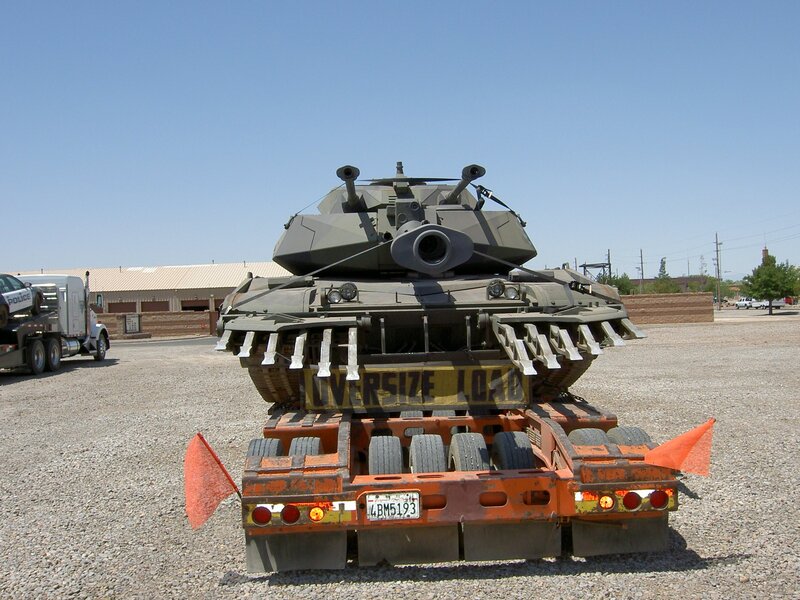 Tank on Flatbed Trailer