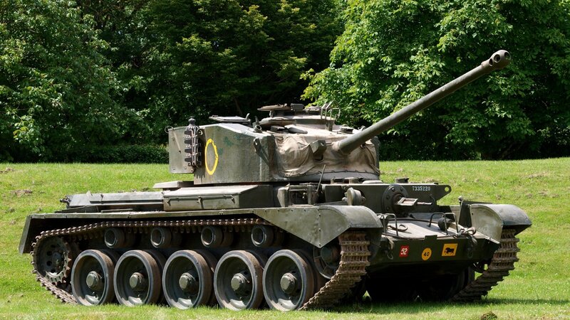 Tank on Grass Field