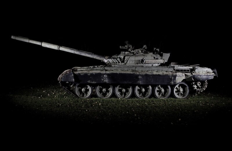 Tank on Grass