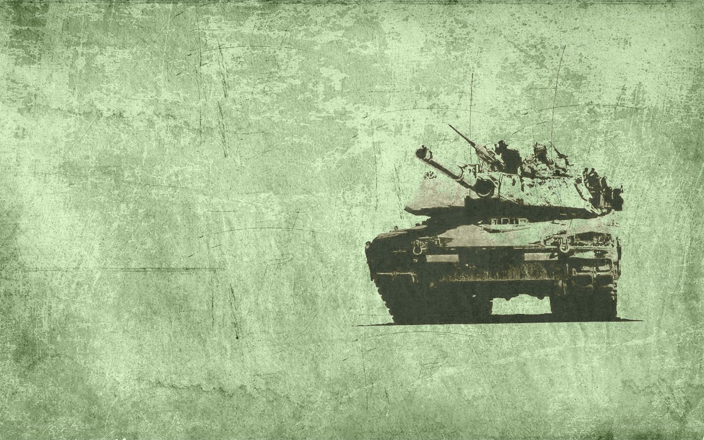 tank on grungy background