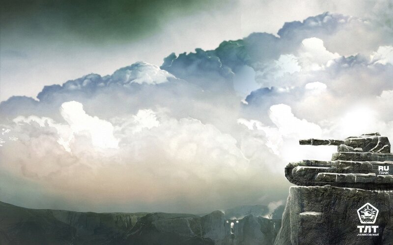 Tank on Rocky Cliff