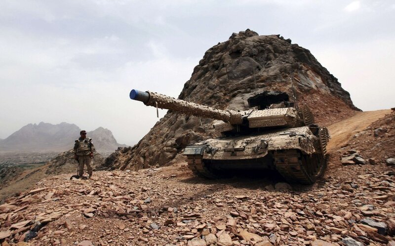 Tank on Rocky Hill — Brown, Desolate