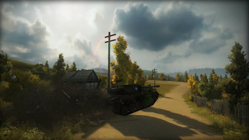 Tank on rural road