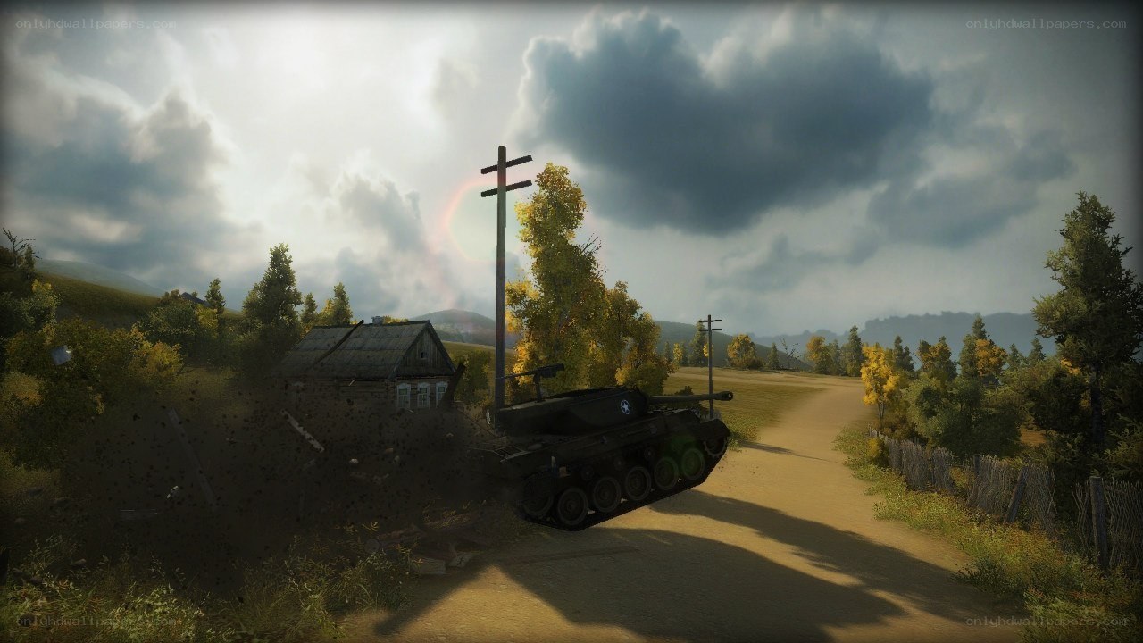 Tank on rural road