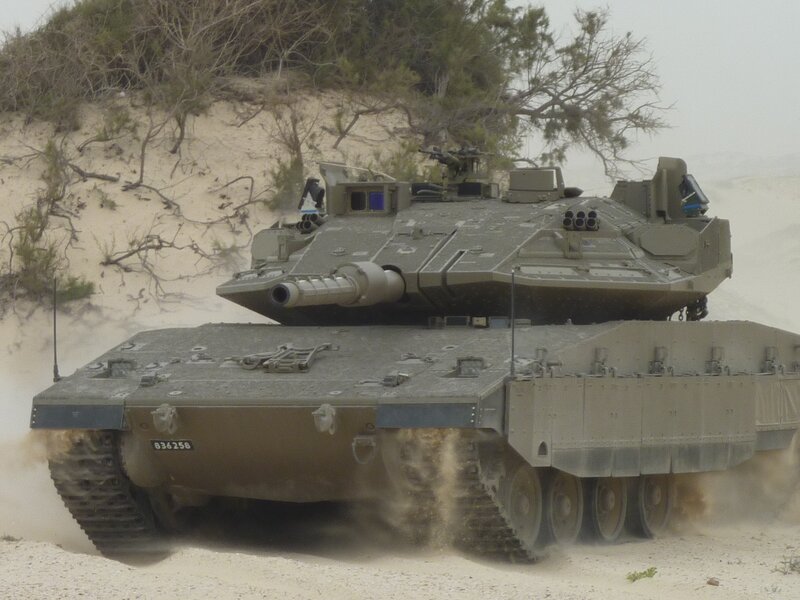 Tank on Sandy Terrain