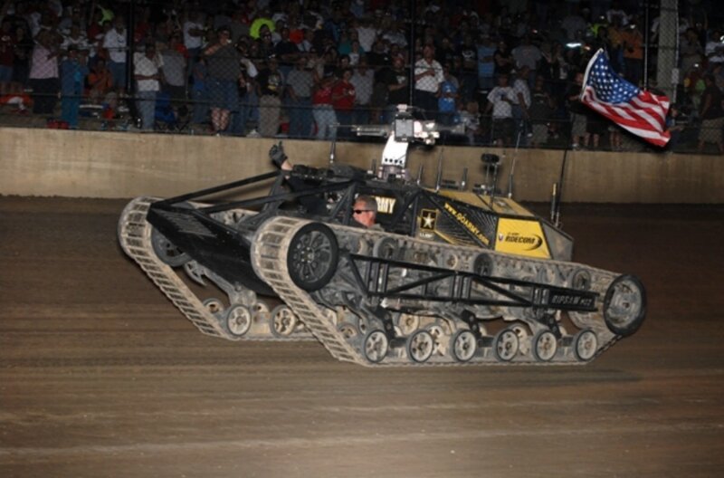 Tank robot at a competition