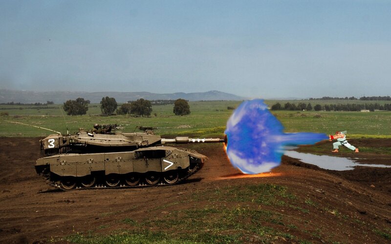 Tank vs Street Fighter character