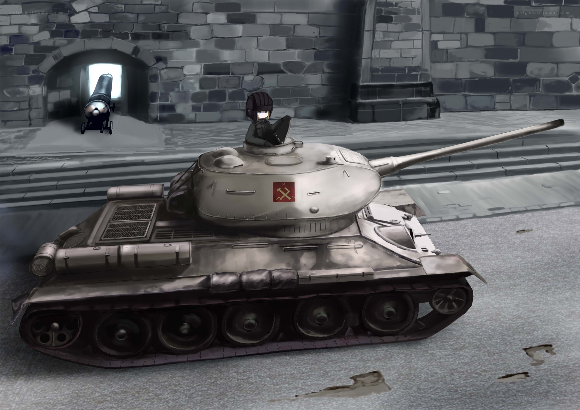 tank with anime character