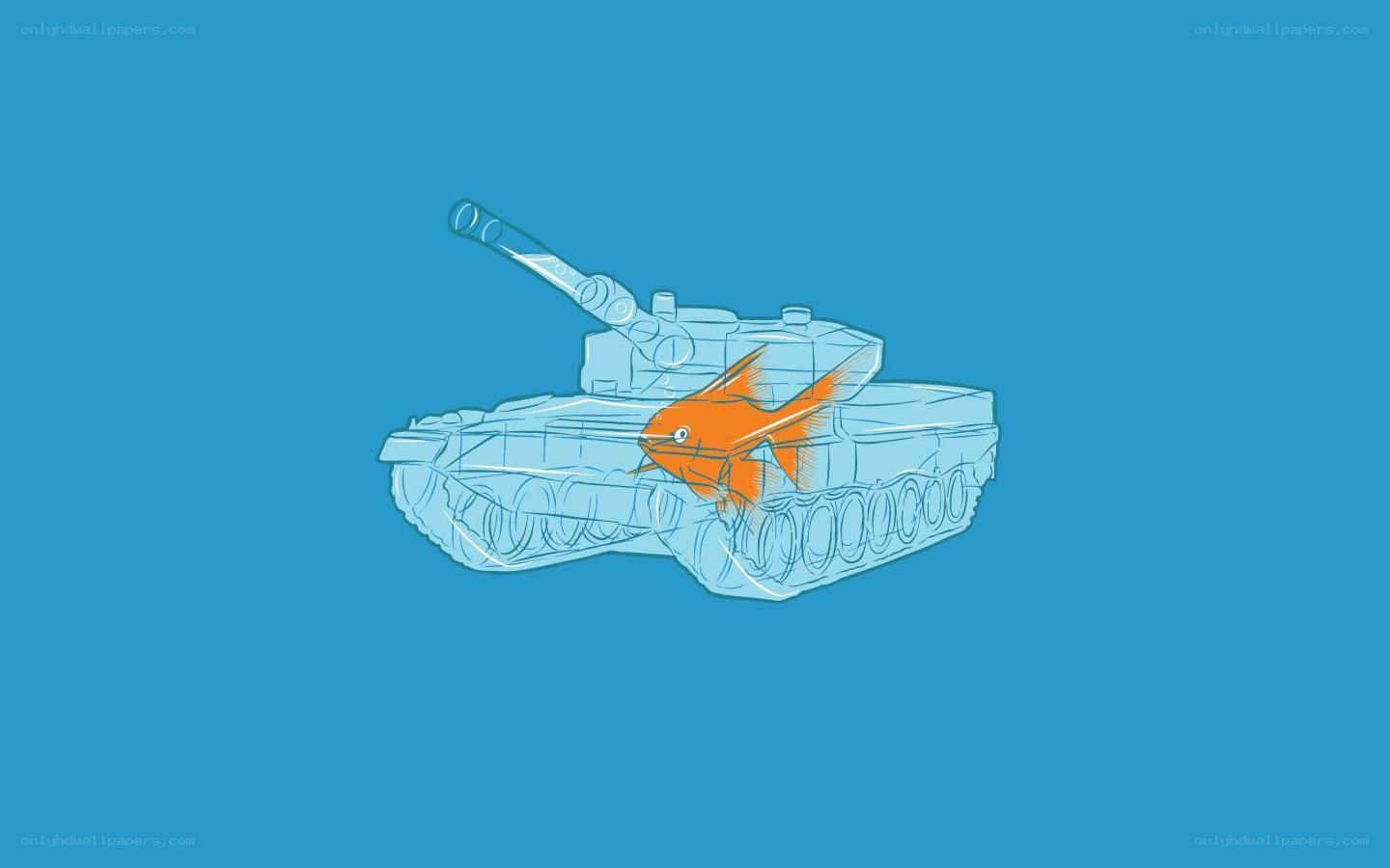 tank with fish illustration