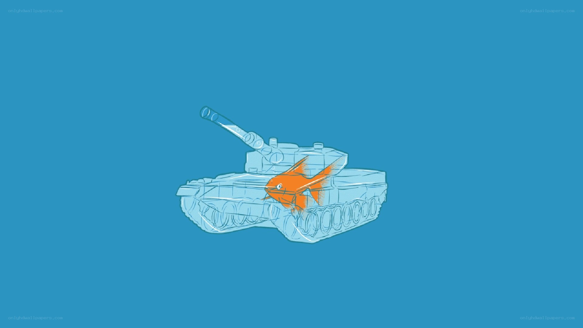 tank with fish illustration