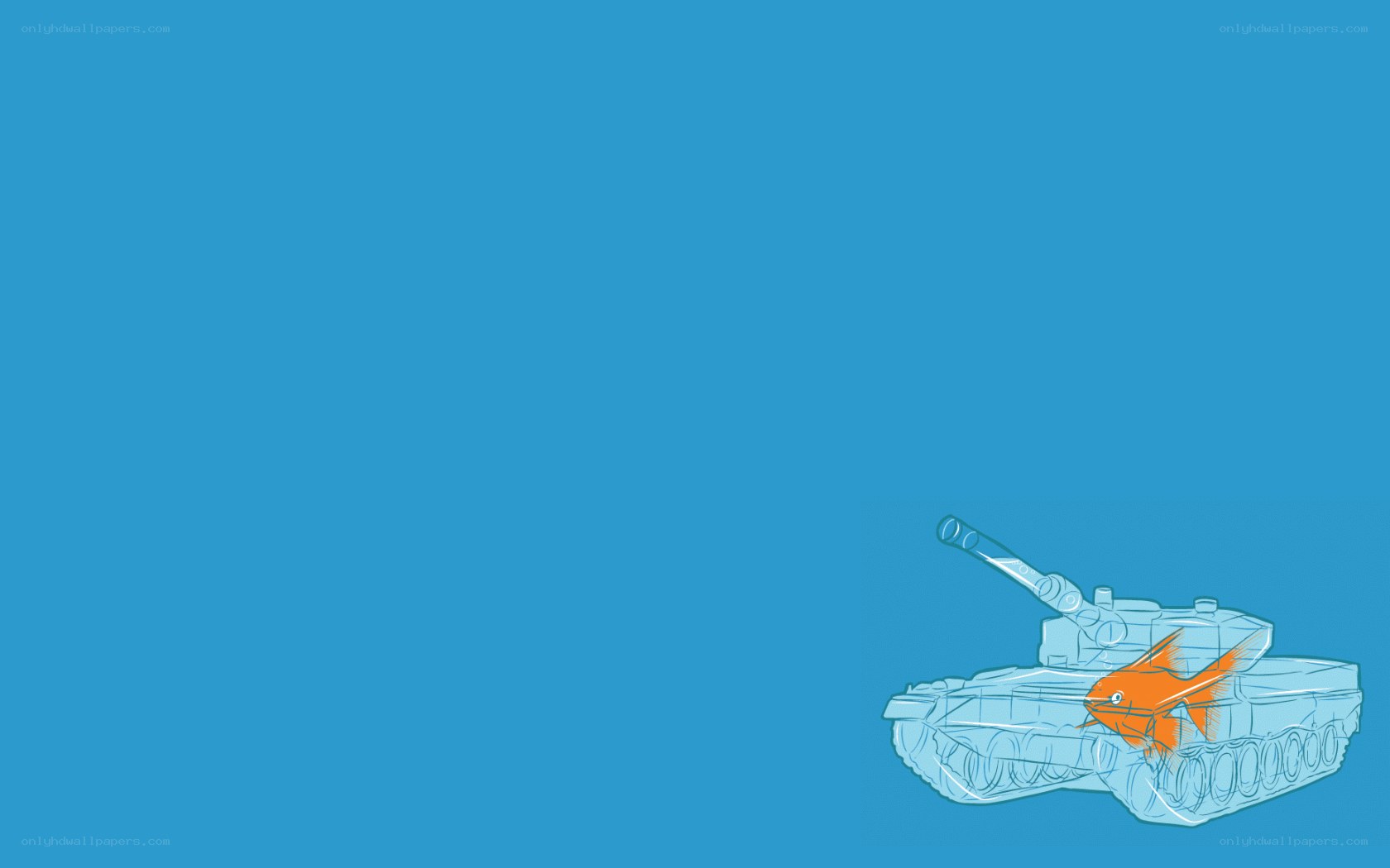 tank with goldfish illustration