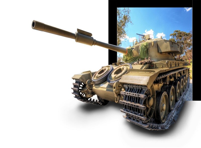 Tank with Long Barrel