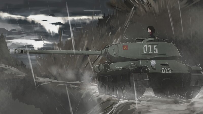 Tank with Pilot in Rain