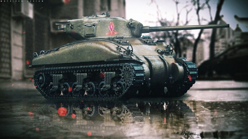 Tank with Pin-up Decal