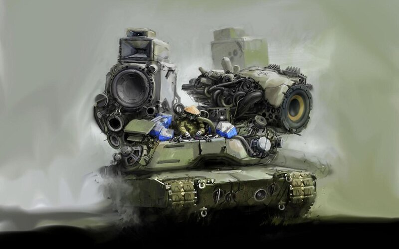 tank with speaker modifications