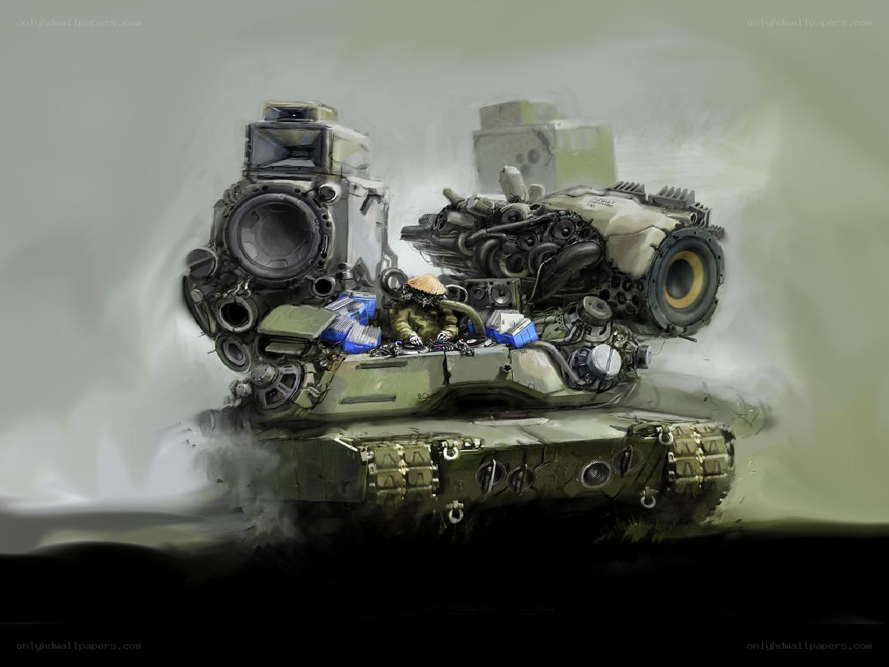 tank with speaker modifications