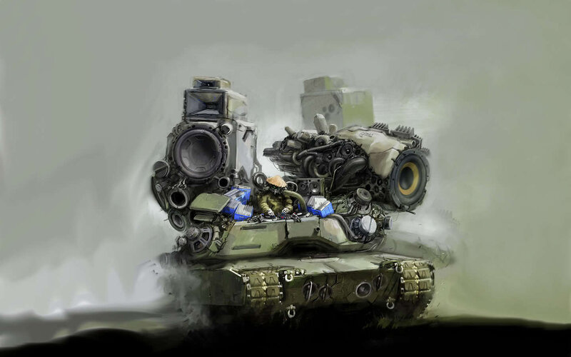 tank with speaker modifications