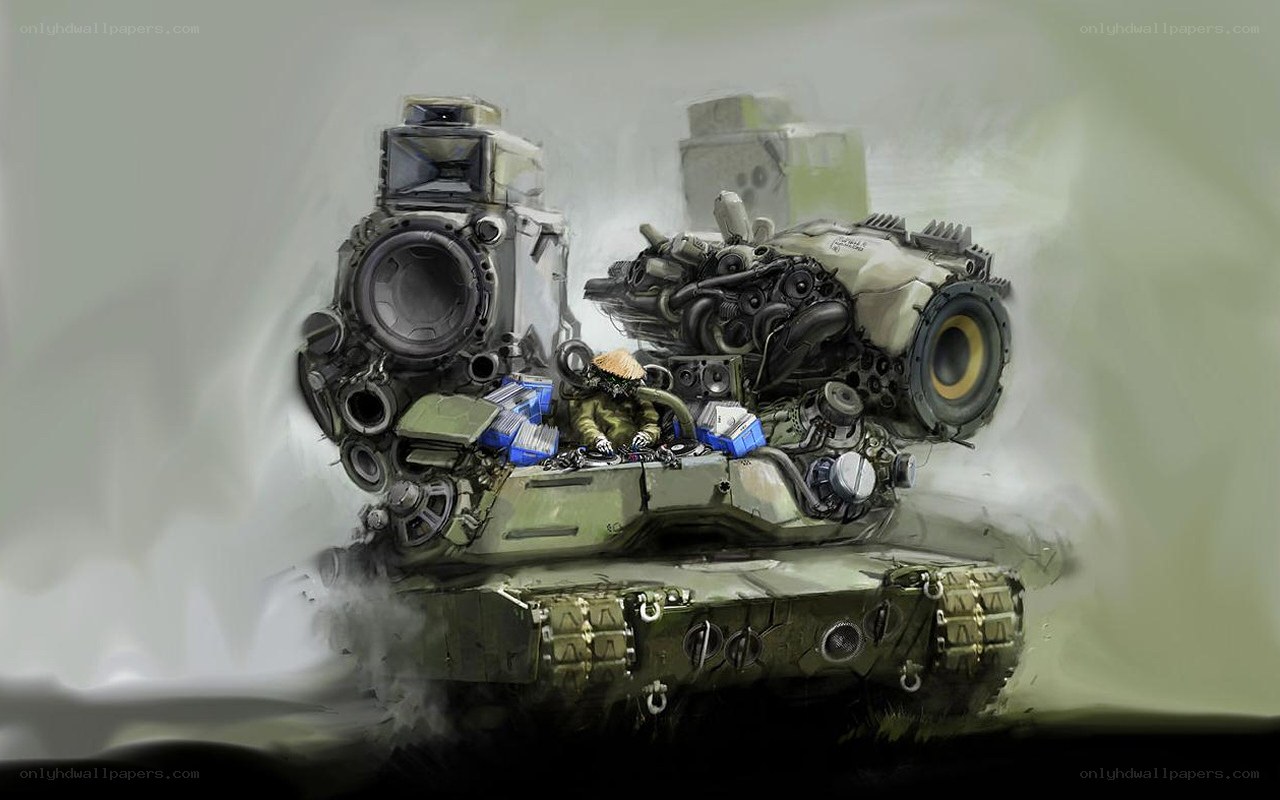 tank with speaker modifications