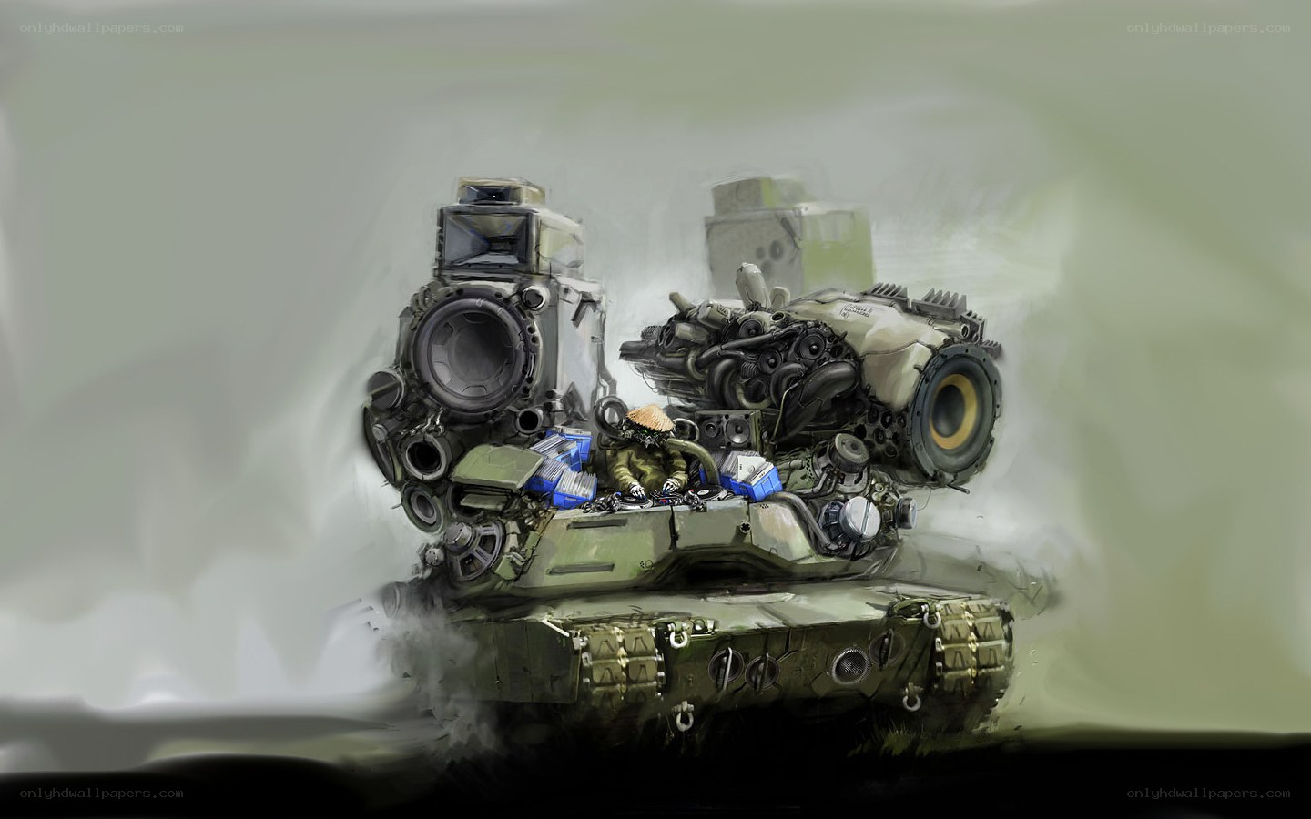 tank with speaker modifications