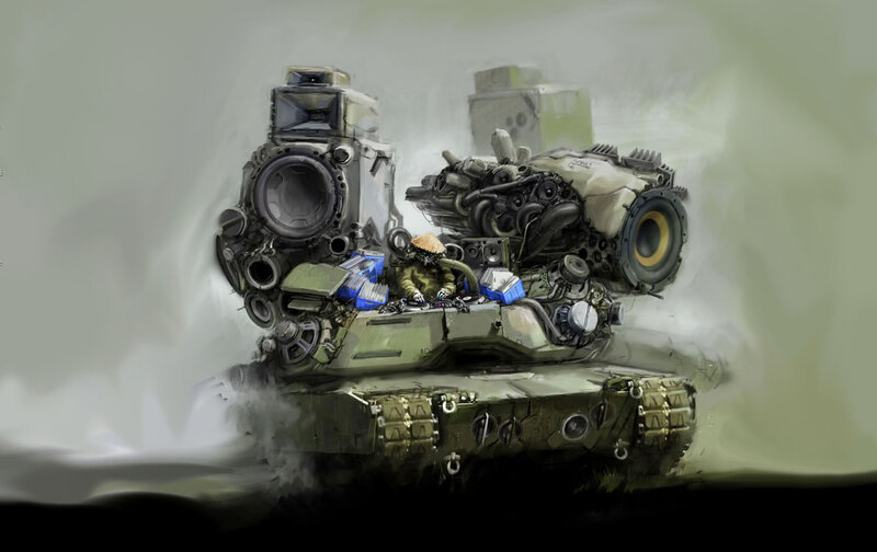 tank with speaker modifications