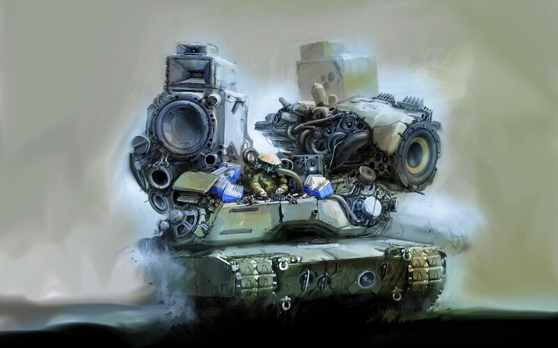tank with speaker modifications
