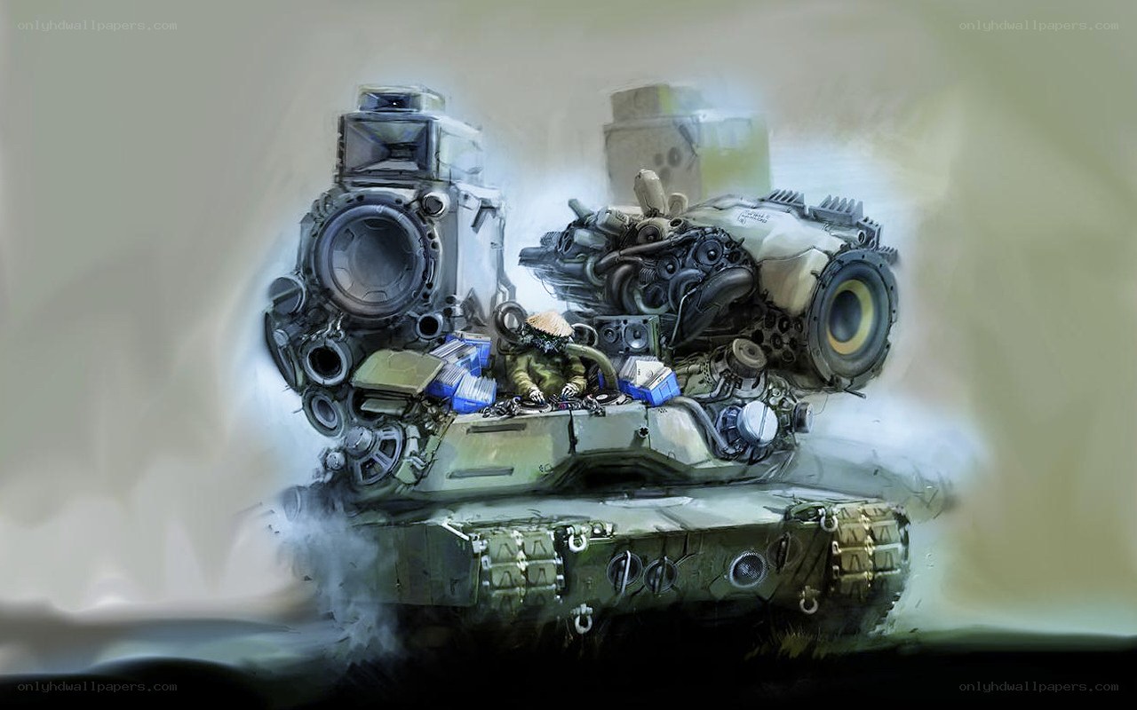 tank with speaker modifications