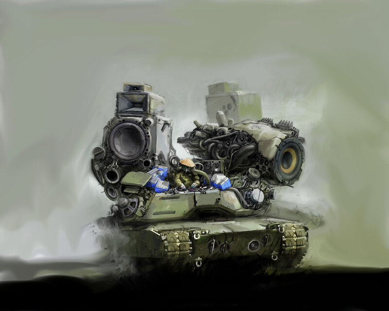 tank with speaker system