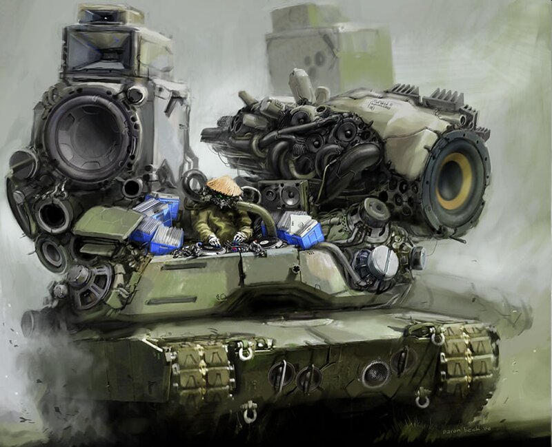 tank with speaker system