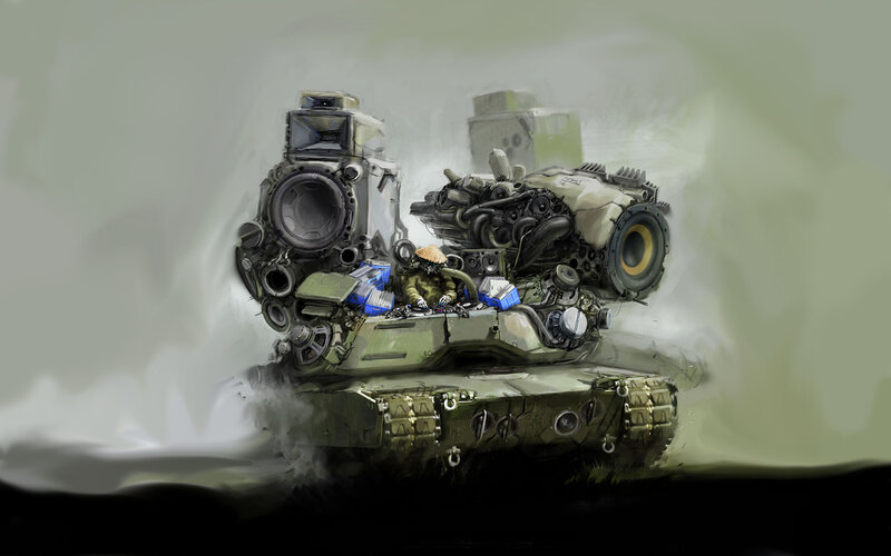 tank with speaker system
