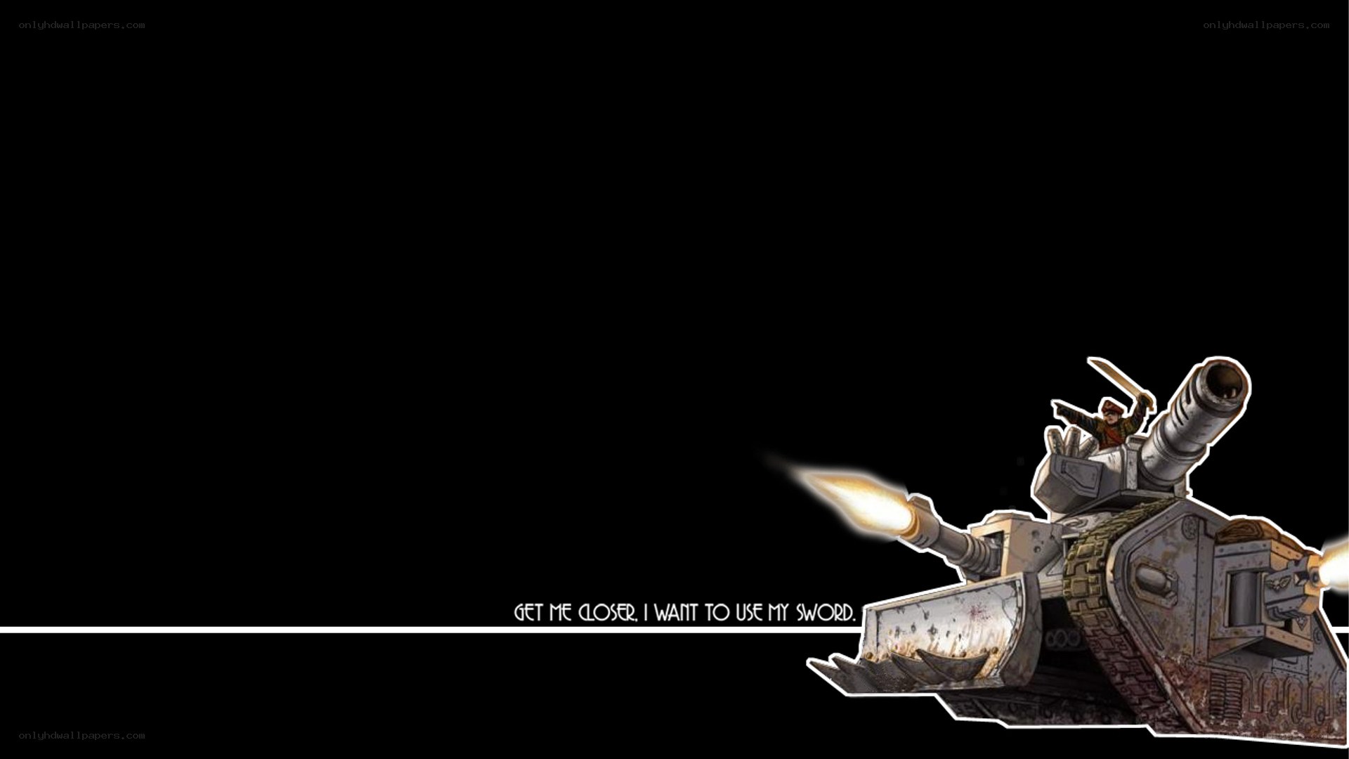 tank with sword-wielding soldier