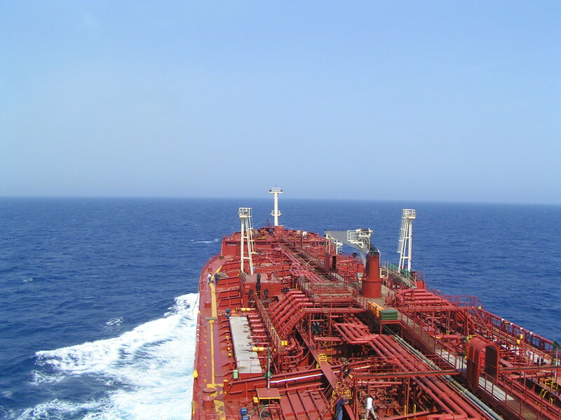Tanker ship at sea