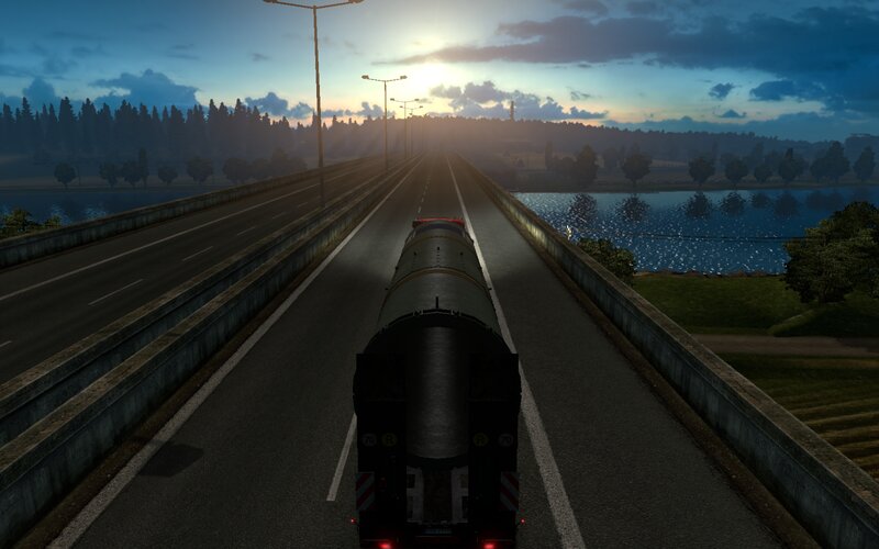 Tanker Truck on Bridge