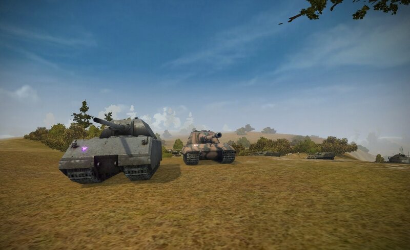 Tanks in a Field — Brown, Open